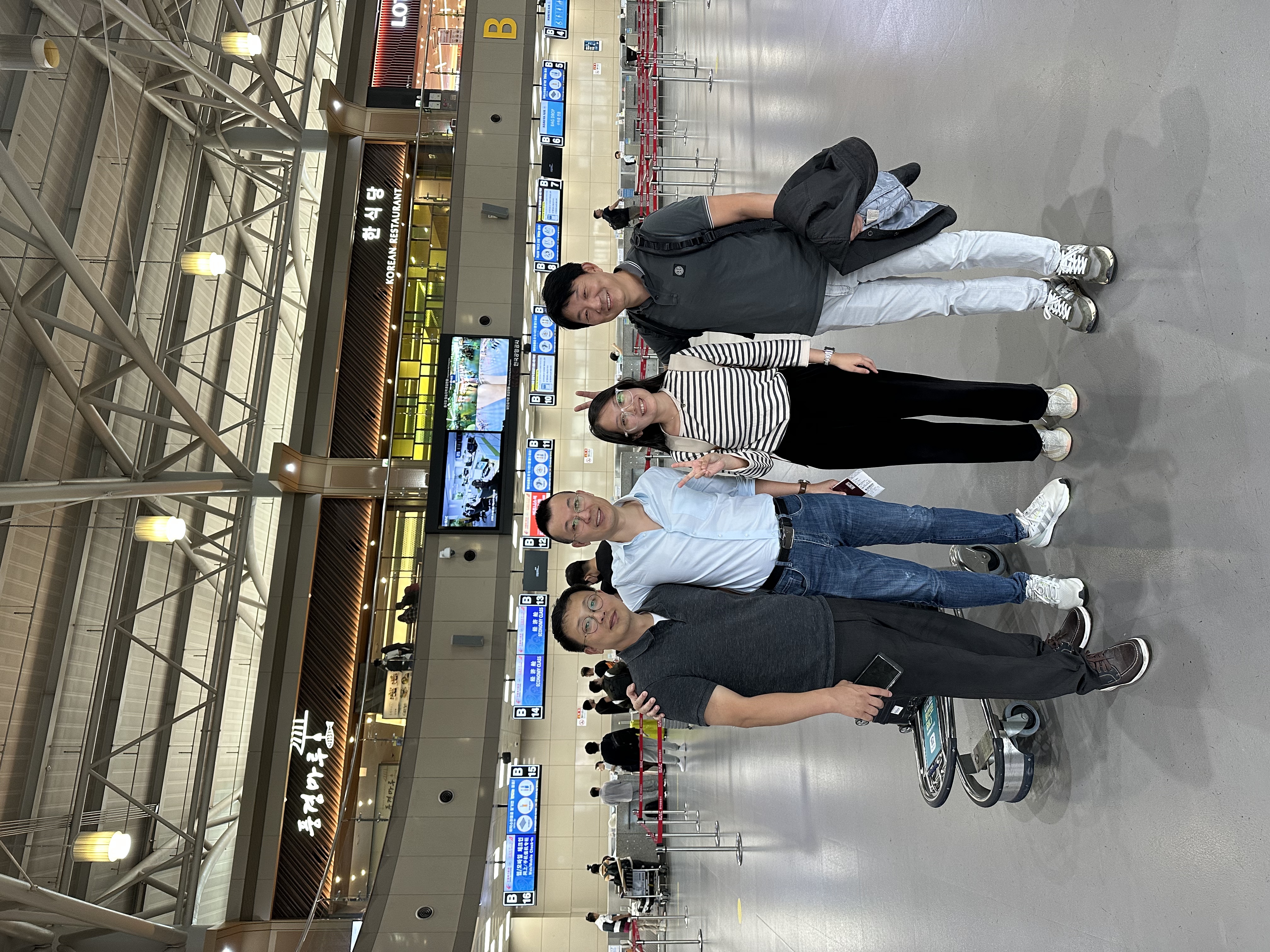 CarToyFactory team at an airport during an international trip