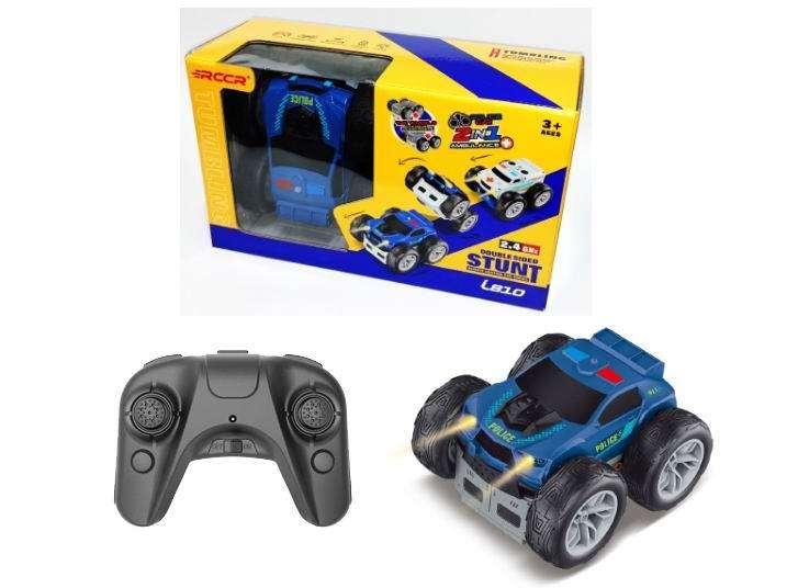 Remote Control Police&Ambulance Car 2 in 1 Double Sided RC Stunt Car with 360 Flip RC Drift Car