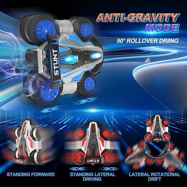 2.4G RC Stunt Car Truck Drift 360-Degree Rotating Transforming with Lighting Music 4-Channel Remote Controller Charger Included
