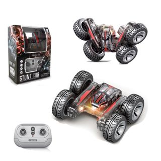 2.4G Remote Control Double Sided Mini RC Stunt Car 360 Flips Rotating Stunt Car With Light RC Drift Race
