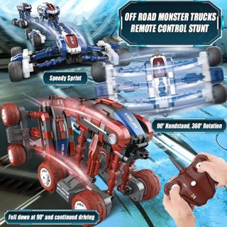 High Speed 1:26 Remote Control Car 2.4Ghz 4WD off Road Stunt RC Double Sided 360 Flips Rotating LED Charger Included Ready-to-Go